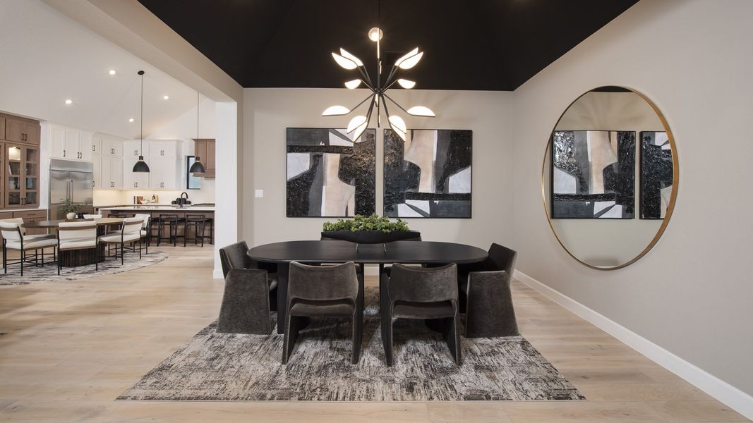 Furnished interior in a model home at The Preserve at Elm Creek 1 Acre in New Braunfels (Image 9).