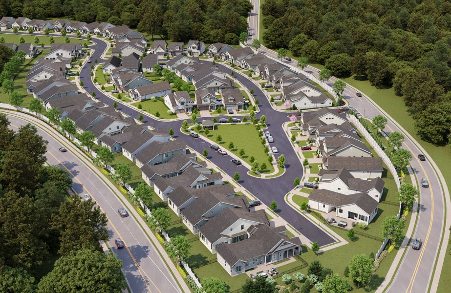 The Villas at Aberdeen - Aerial Rendering The Villas at Aberdeen - Aerial Rendering