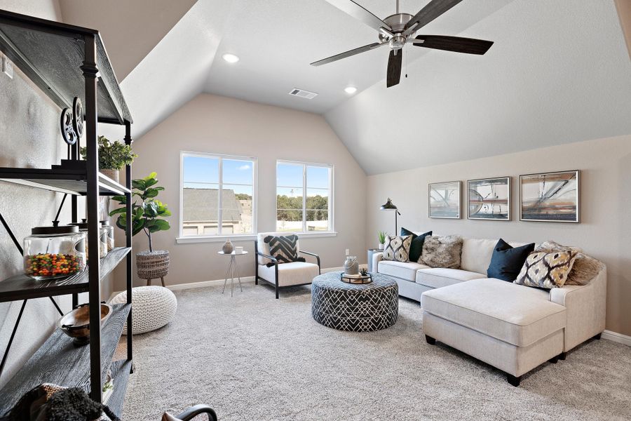 Furnished interior in a model home at Vintage Oaks in Weatherford (Image 53).