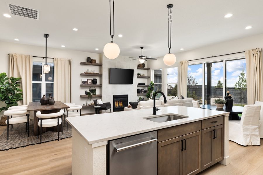 Sterling Ranch Homestead - American Legend Homes Model Home - Kitchen/Living Area Sterling Ranch Homestead - American Legend Homes Model Home - Kitchen/Living Area