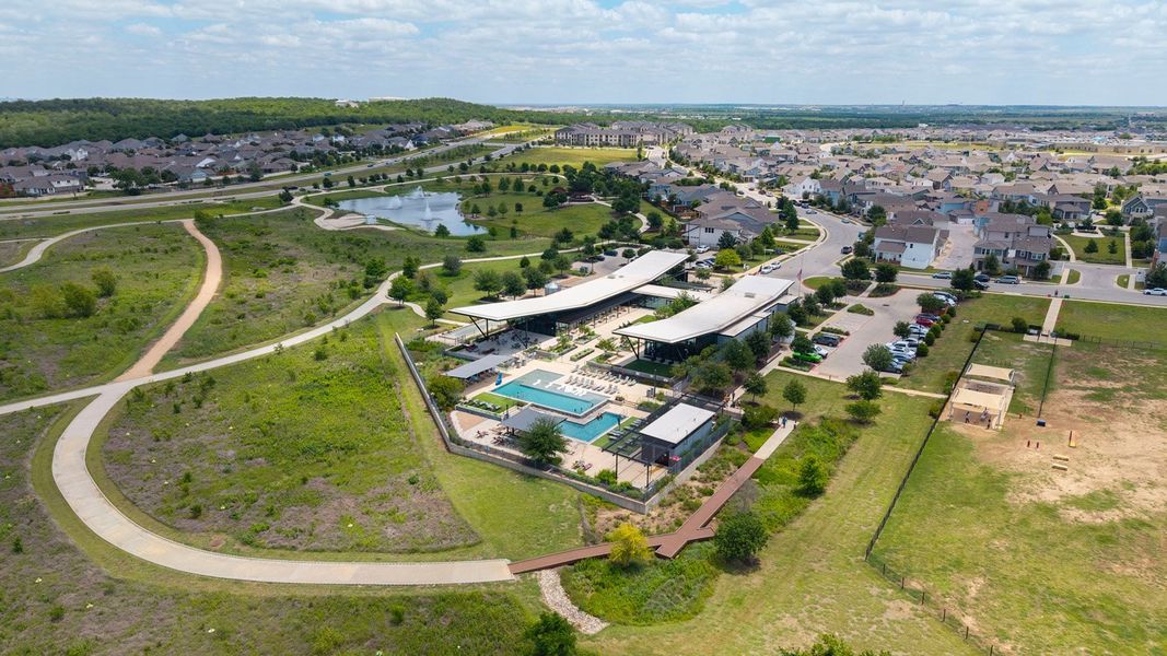 Aerial view of the Easton Park community in Austin, TX, showing layout and nearby surroundings (Image 14).