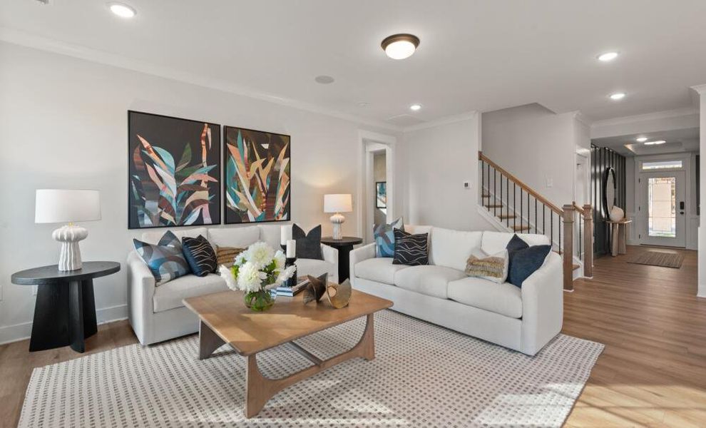 Furnished interior in a model home at Fiddler's Ridge in Advance (Image 16).