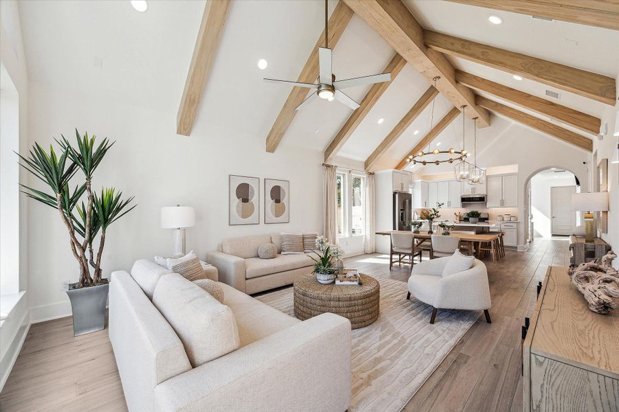 Furnished interior in a model home at Kresston - 40' in Montgomery (Image 12). Furnished interior in a model home at Kresston - 40' in Montgomery (Image 12).