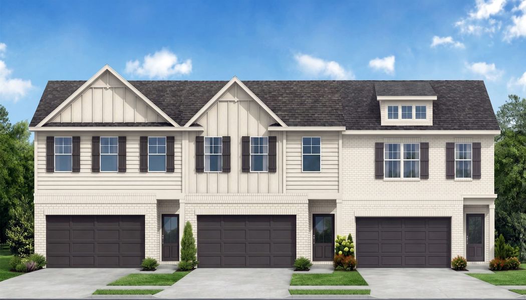 Front exterior of a home in the Thurgood Estates community, located in Snellville, GA (Image 12).