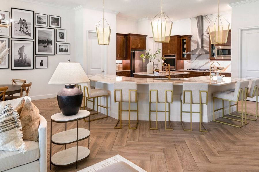 Furnished interior in a model home at Marisol Pointe at MiraBay Signature Series in Apollo Beach (Image 9).