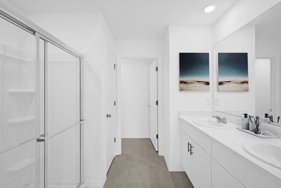 Furnished interior in a model home at Marion Creek in Haines City (Image 68).