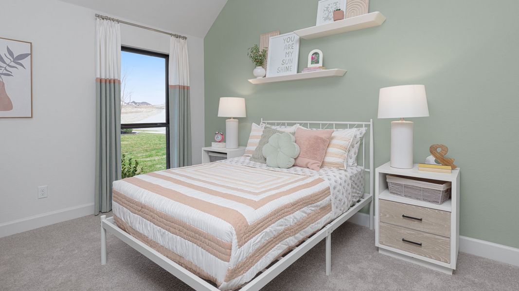 Furnished interior in a model home at Reunion 50' in Rhome (Image 12).