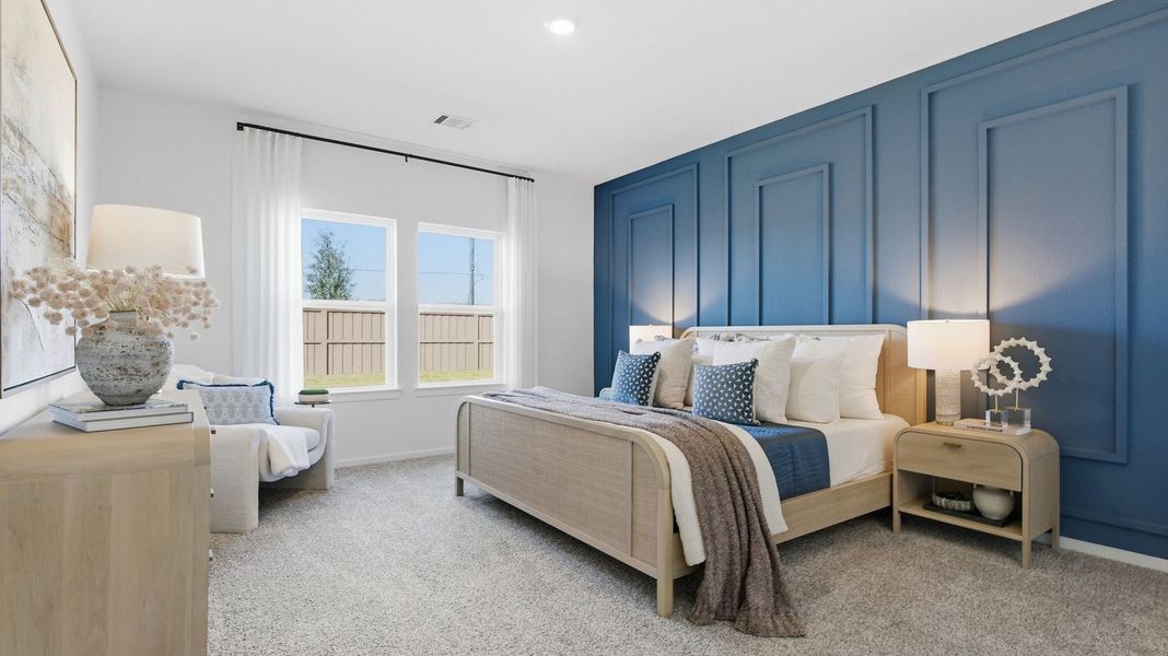 Furnished interior in a model home at Caldwell Crossing in Iowa Colony (Image 18).