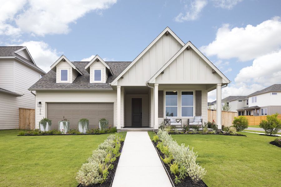 Front exterior of a home in the Sage Collection – Freedom at Anthem community, located in Kyle, TX (Image 1). Front exterior of a home in the Sage Collection – Freedom at Anthem community, located in Kyle, TX (Image 1).
