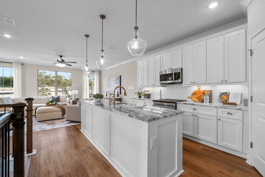 Furnished interior in a model home at Friedrich Hill in San Antonio (Image 34).