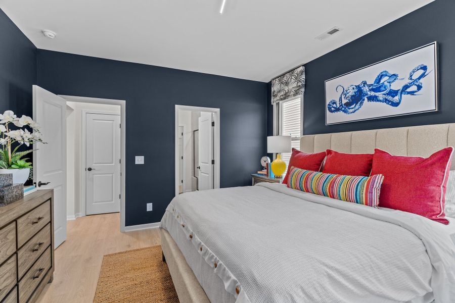 Furnished interior in a model home at Coastal Haven in Leland (Image 14).