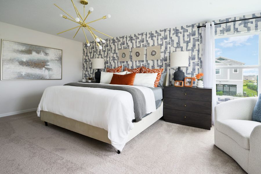 Furnished interior in a model home at Crosswinds in Haines City (Image 8). Furnished interior in a model home at Crosswinds in Haines City (Image 8).