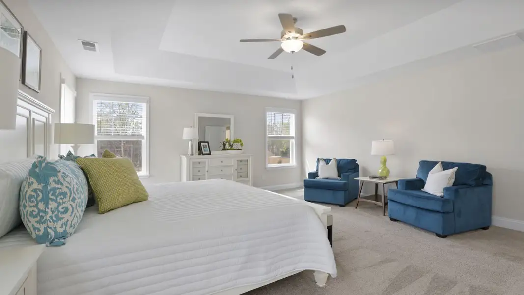 Furnished interior in a model home at Blue Ridge Trail in Fountain Inn (Image 25).