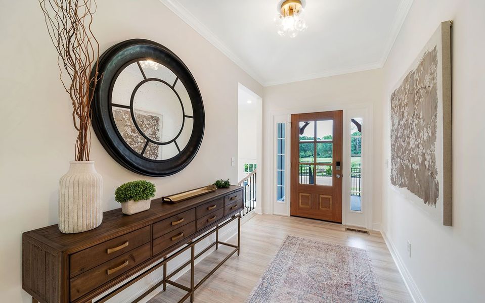 Furnished interior in a model home at Aden Woods in Fairview (Image 5). Furnished interior in a model home at Aden Woods in Fairview (Image 5).