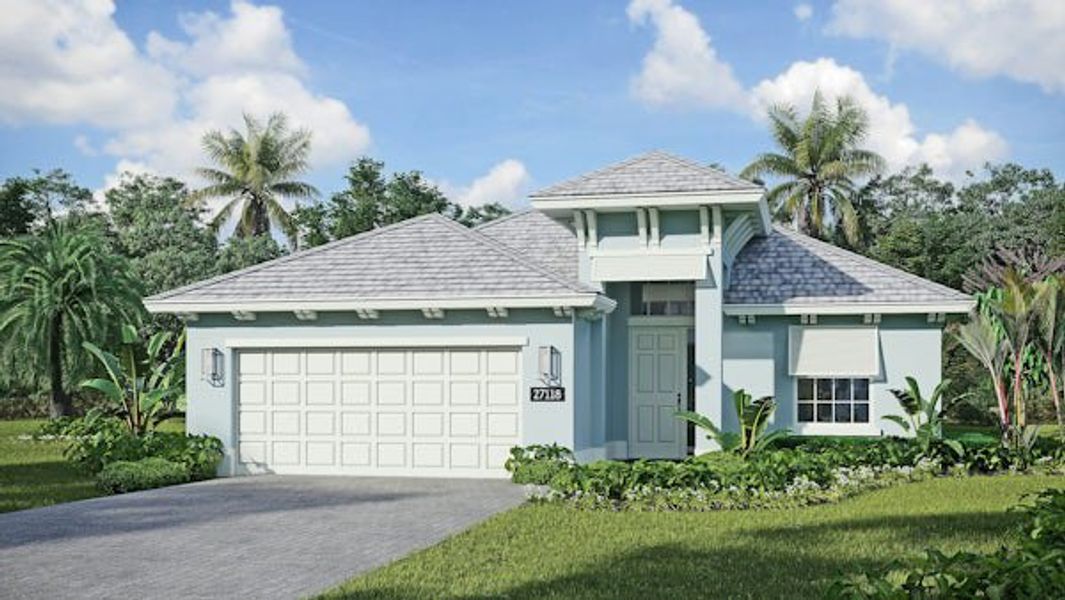 Front exterior of a home in the Lake Park at Tradition community, located in Port St. Lucie, FL (Image 4).