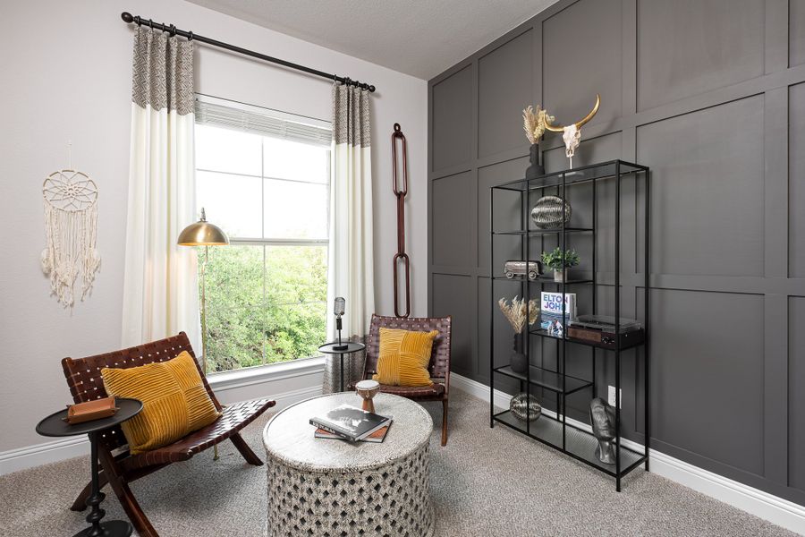 Furnished interior in a model home at Abe's Landing in Granbury (Image 23).