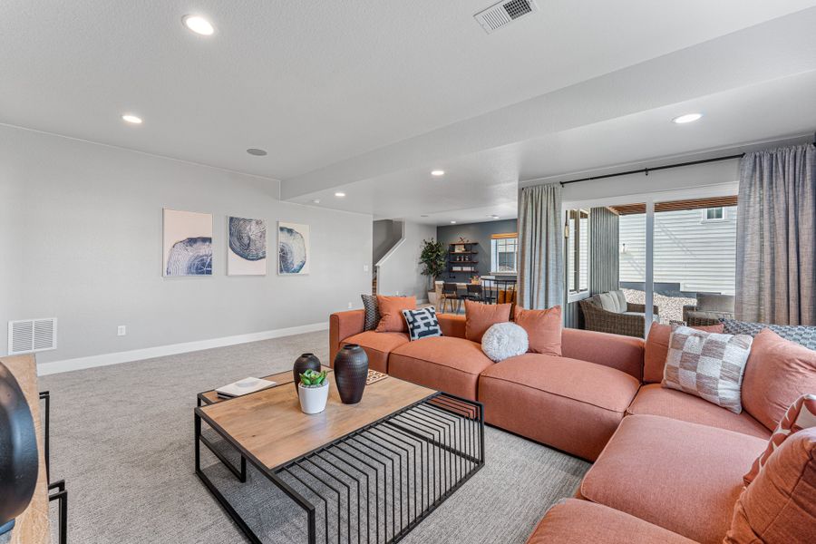 Furnished interior in a model home at Hillside at Crystal Valley Destination Collection in Castle Rock (Image 28).