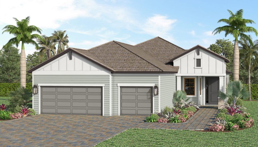 Front exterior of a home in the Kingston community, located in Estero, FL (Image 13).