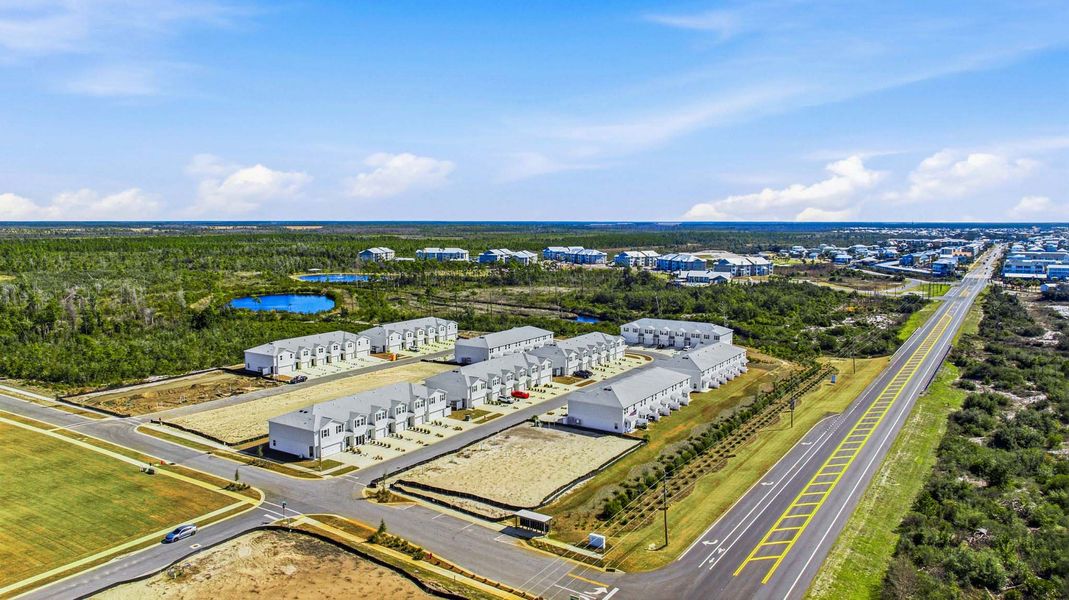 Aerial view of the Salt Creek at Mexico Beach community in Mexico Beach, FL, showing layout and nearby surroundings (Image 11).