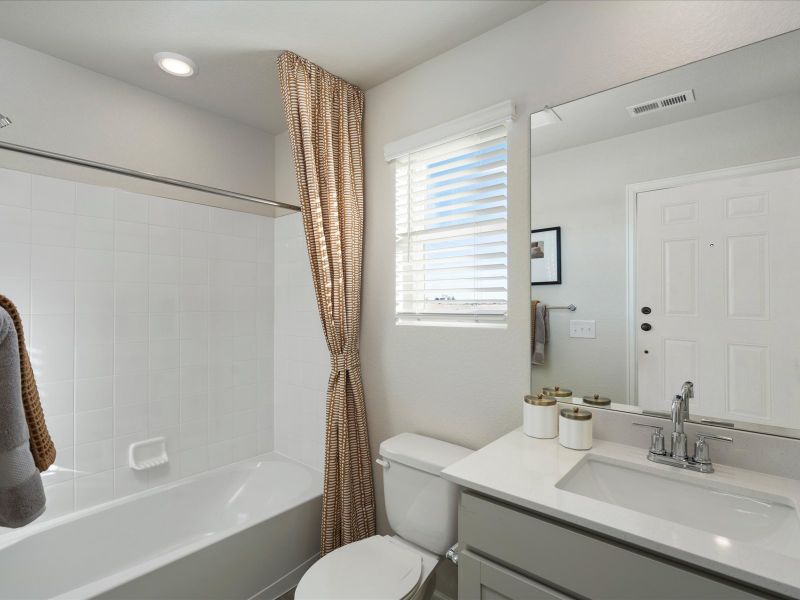 Furnished interior in a model home at Lake Bluff in Greeley (Image 18).