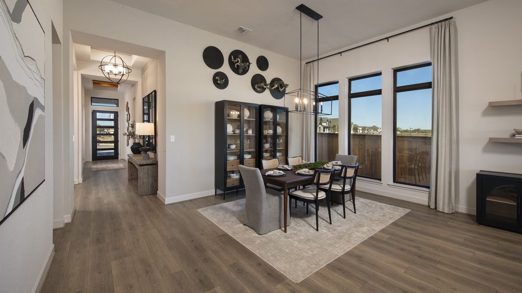 Furnished interior in a model home at Flat Creek 60' in Castroville (Image 7).