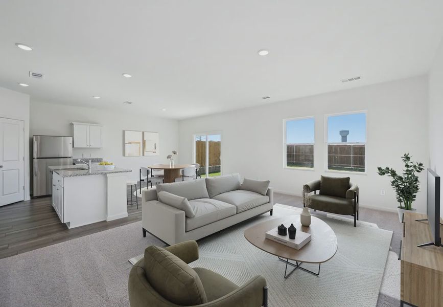 Furnished interior in a model home at Roosevelt Heights in San Antonio (Image 7).