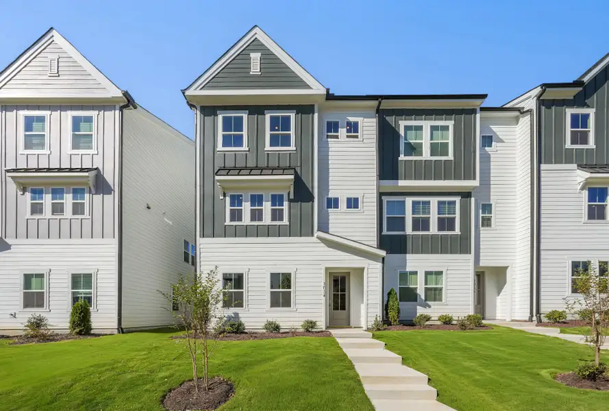 Front exterior of a home in the Twinleaf Townes community, located in Chapel Hill, NC (Image 2). Front exterior of a home in the Twinleaf Townes community, located in Chapel Hill, NC (Image 2).