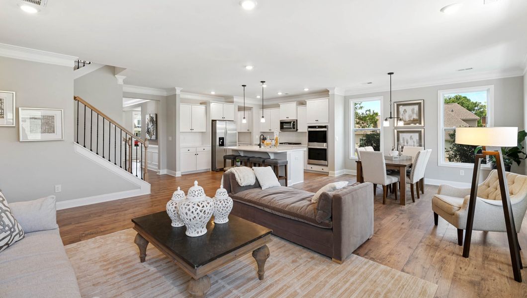 Furnished interior in a model home at Hunters Creek in Greenwood (Image 14).