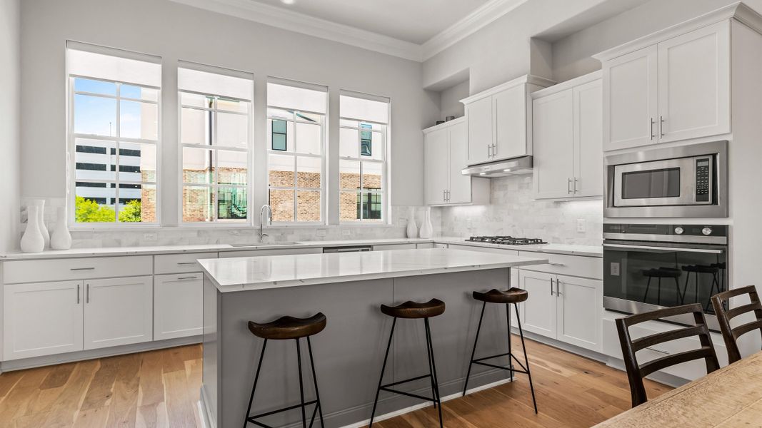 Furnished interior in a model home at Las Colinas Station in Irving (Image 25).