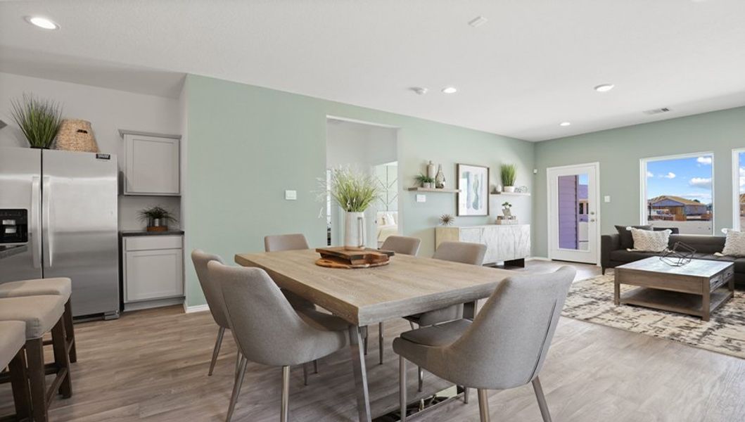 Furnished interior in a model home at Breckenridge Forest in Spring (Image 7).