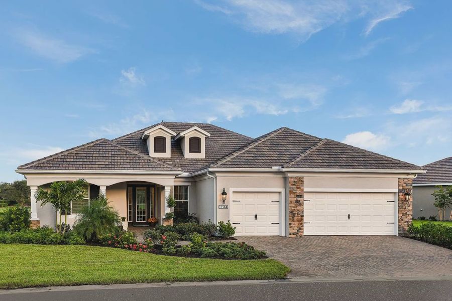 Front exterior of a home in the Verandah community, located in Fort Myers, FL (Image 4).