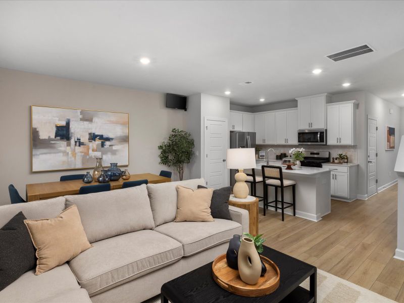 Welcome home to the Ashton floorplan modeled at Avalon Townes in Lyman, SC.