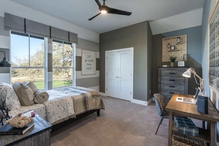 Furnished interior in a model home at Persimmon in Buda (Image 19).