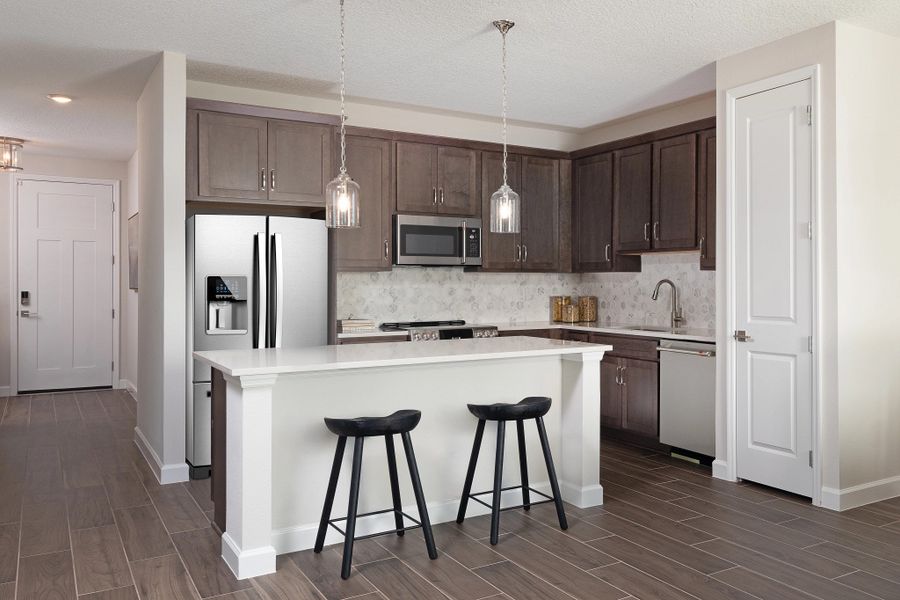 Furnished interior in a model home at Montague Chase in Tampa (Image 5).