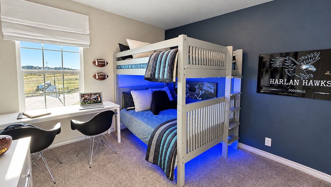 Furnished interior in a model home at Redbird Ranch in San Antonio (Image 50).