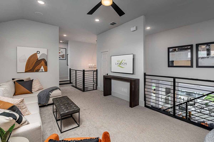 Furnished interior in a model home at Signature 74s in Frisco (Image 12). Furnished interior in a model home at Signature 74s in Frisco (Image 12).
