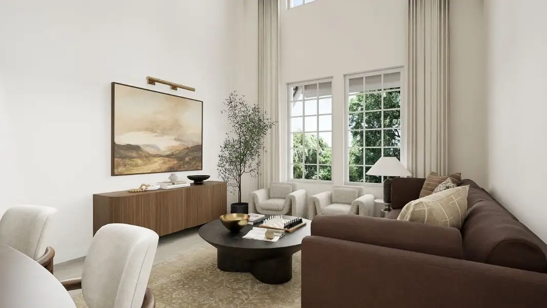 Furnished interior in a model home at Waterbend in Euless (Image 6).