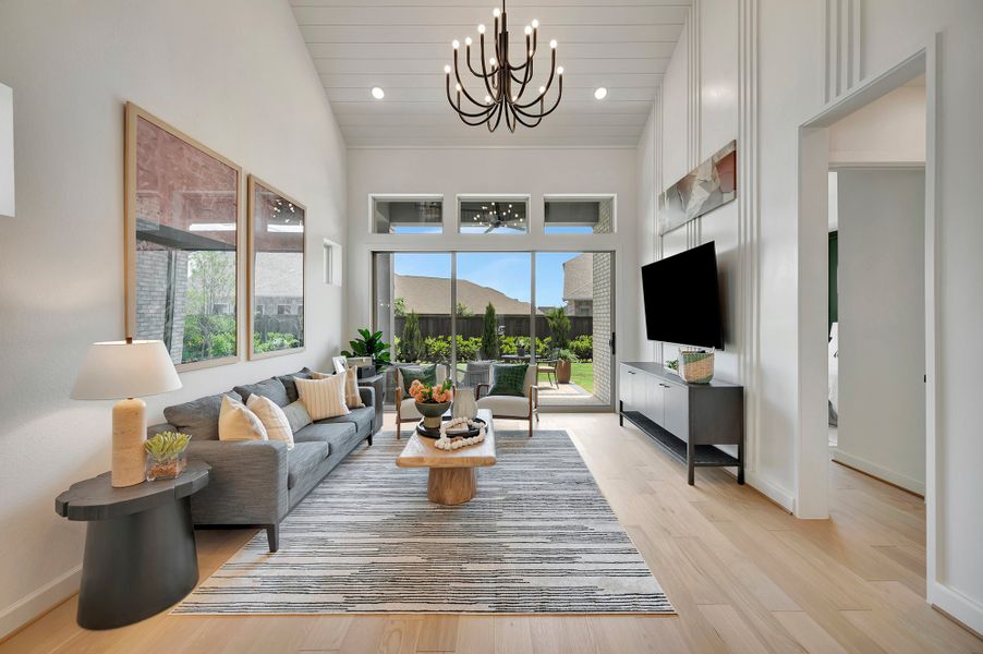 Furnished interior in a model home at Prairieland Village - Grove Collection in Cypress (Image 10). Furnished interior in a model home at Prairieland Village - Grove Collection in Cypress (Image 10).