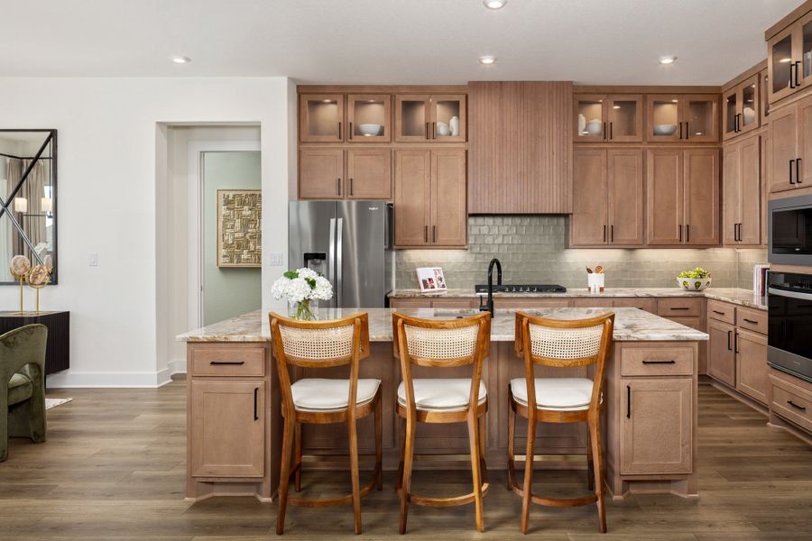Furnished interior in a model home at Wolf Ranch in Georgetown (Image 33).
