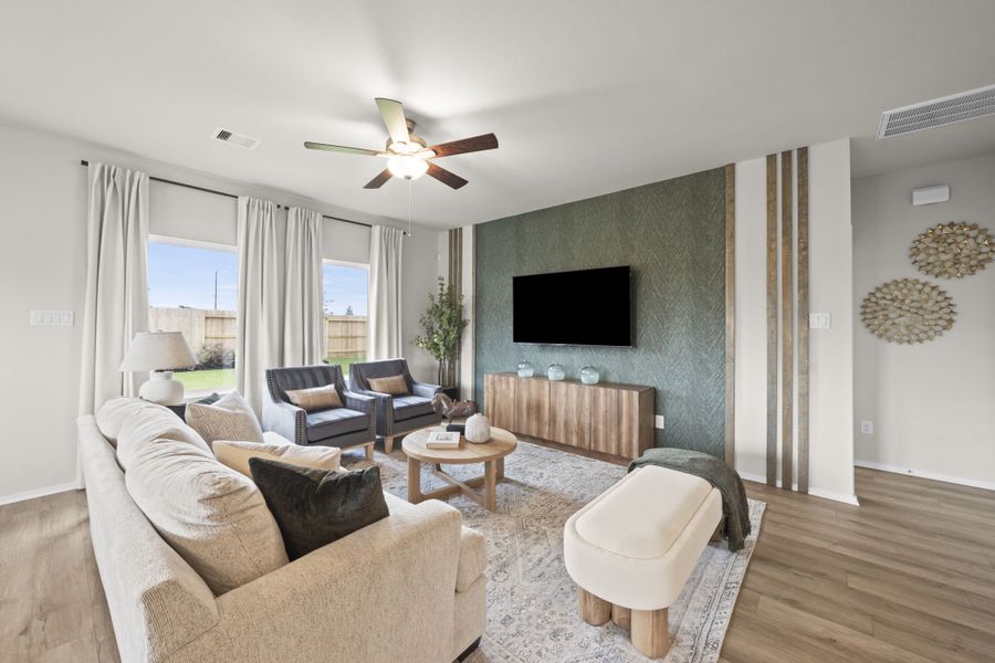 Furnished interior in a model home at Mustang Meadows in Waller (Image 18). Furnished interior in a model home at Mustang Meadows in Waller (Image 18).