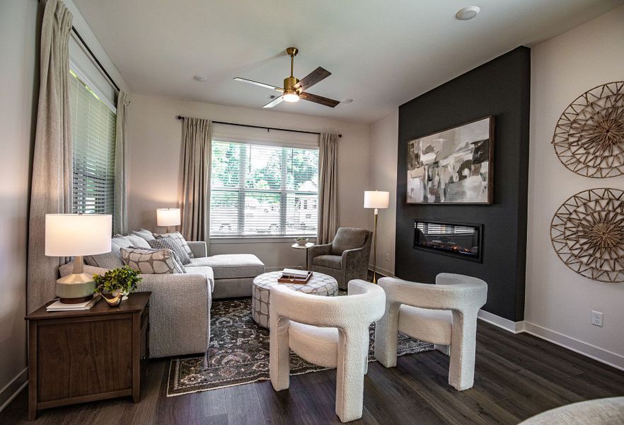 Furnished interior in a model home at Amherst in Cordova (Image 33).