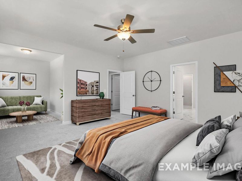 Furnished interior in a model home at Addison West in Apex (Image 15).