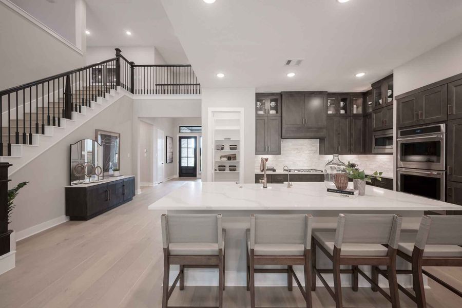 Furnished interior in a model home at Clopton Farms in Montgomery (Image 9).