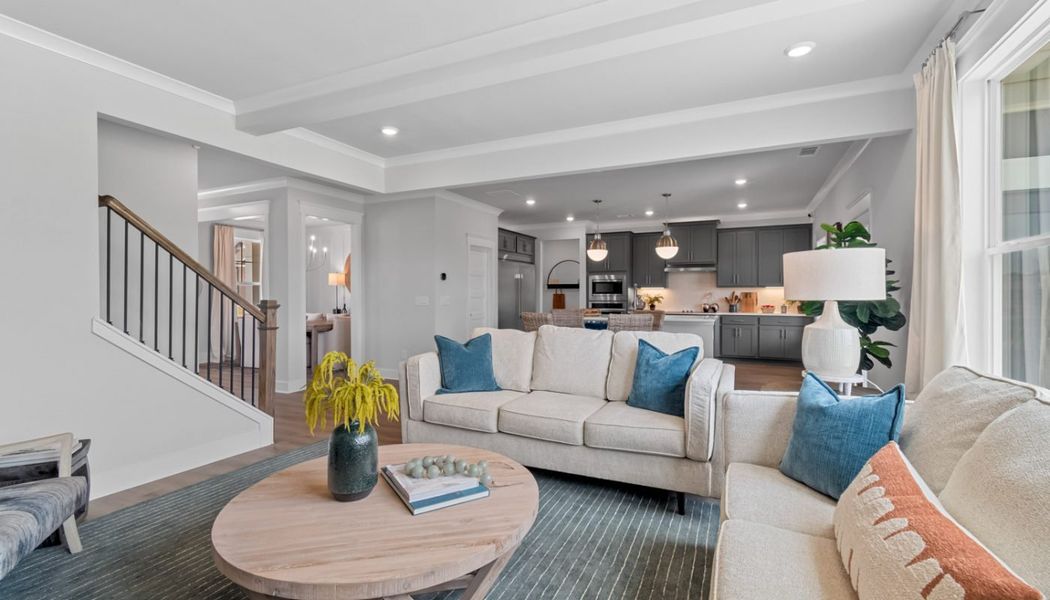 Furnished interior in a model home at Summerlin in Winder (Image 37).