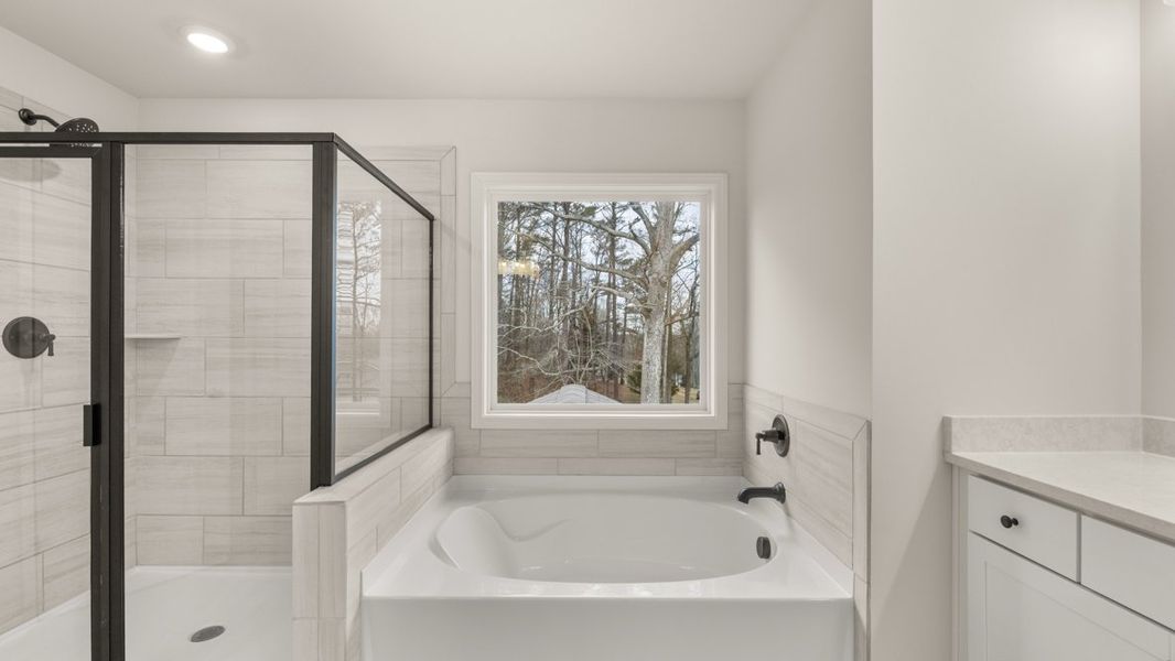 Furnished interior in a model home at Holland Estates in Powder Springs (Image 15).