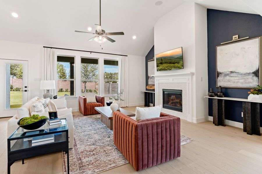 Furnished interior in a model home at Woodcreek in Fate (Image 7).