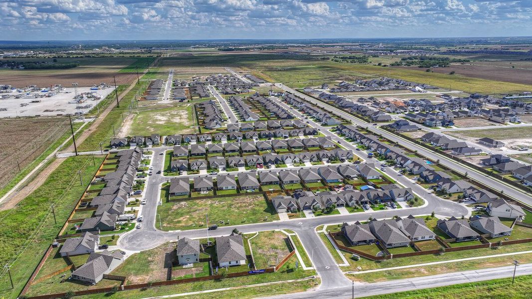 Aerial view of the Swenson Heights community in Seguin, TX, showing layout and nearby surroundings (Image 10). Aerial view of the Swenson Heights community in Seguin, TX, showing layout and nearby surroundings (Image 10).