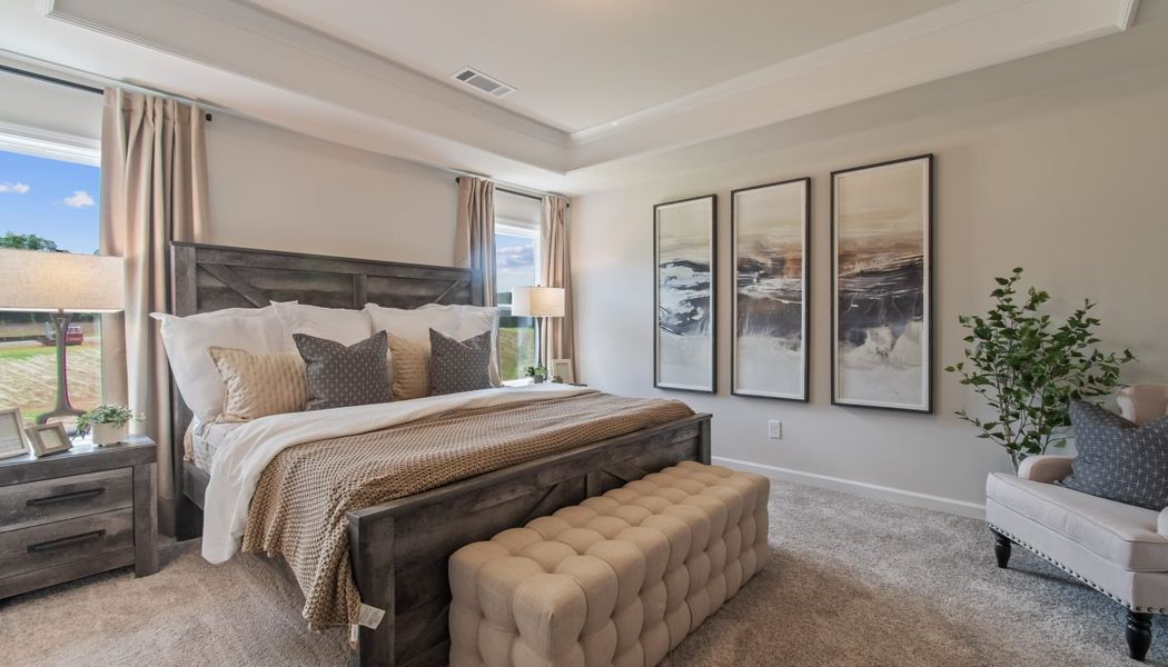 Furnished interior in a model home at Kentmere in Auburn (Image 44).