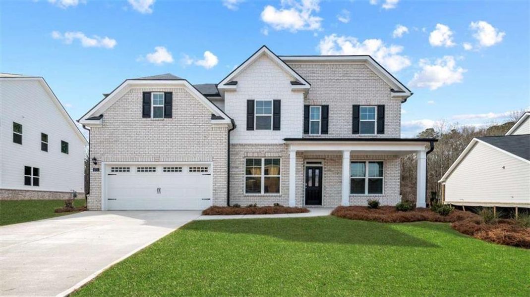 Front exterior of a home in the Water Oak Estates community, located in Lawrenceville, GA (Image 5). Front exterior of a home in the Water Oak Estates community, located in Lawrenceville, GA (Image 5).