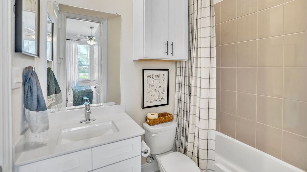 Furnished interior in a model home at The Avenue in Allen (Image 13).